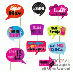 PHOTO PROPS FRASES 15 A�OS X 10